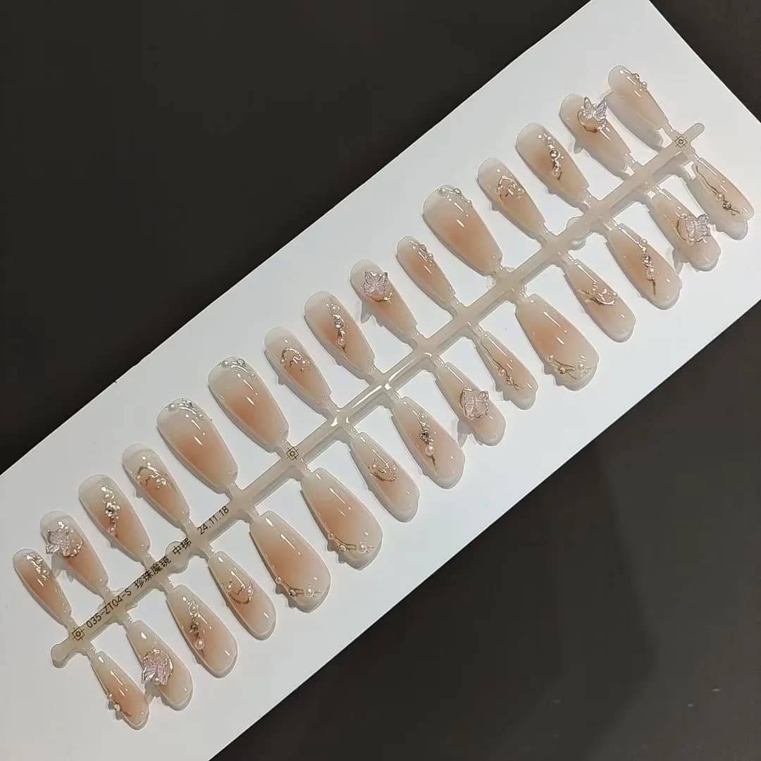 3D tauriņu mākslīgie nagi, 30 gab., atkārtoti lietojami